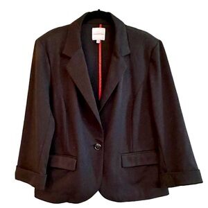 CATHERINE MALANDRINO, WOMENS CASUAL, BLACK KNIT, BLAZER/JACKET. SIZE XXL
